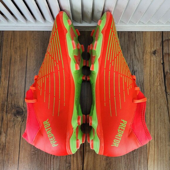Adidas Predator Edge.4 FG Men's 12 Solar Red Green Athletic Soccer Cleats GW0992 - Picture 5 of 9